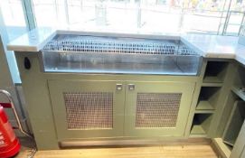 1 x Luvata Drop-In Open Top Display Chiller Unit With Bespoke Cabinet and Granite Worktop -