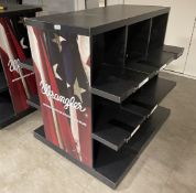 1 x Wrangler Jeans Display Stand - Metal Construction With Double Sided Shelves and Platform For