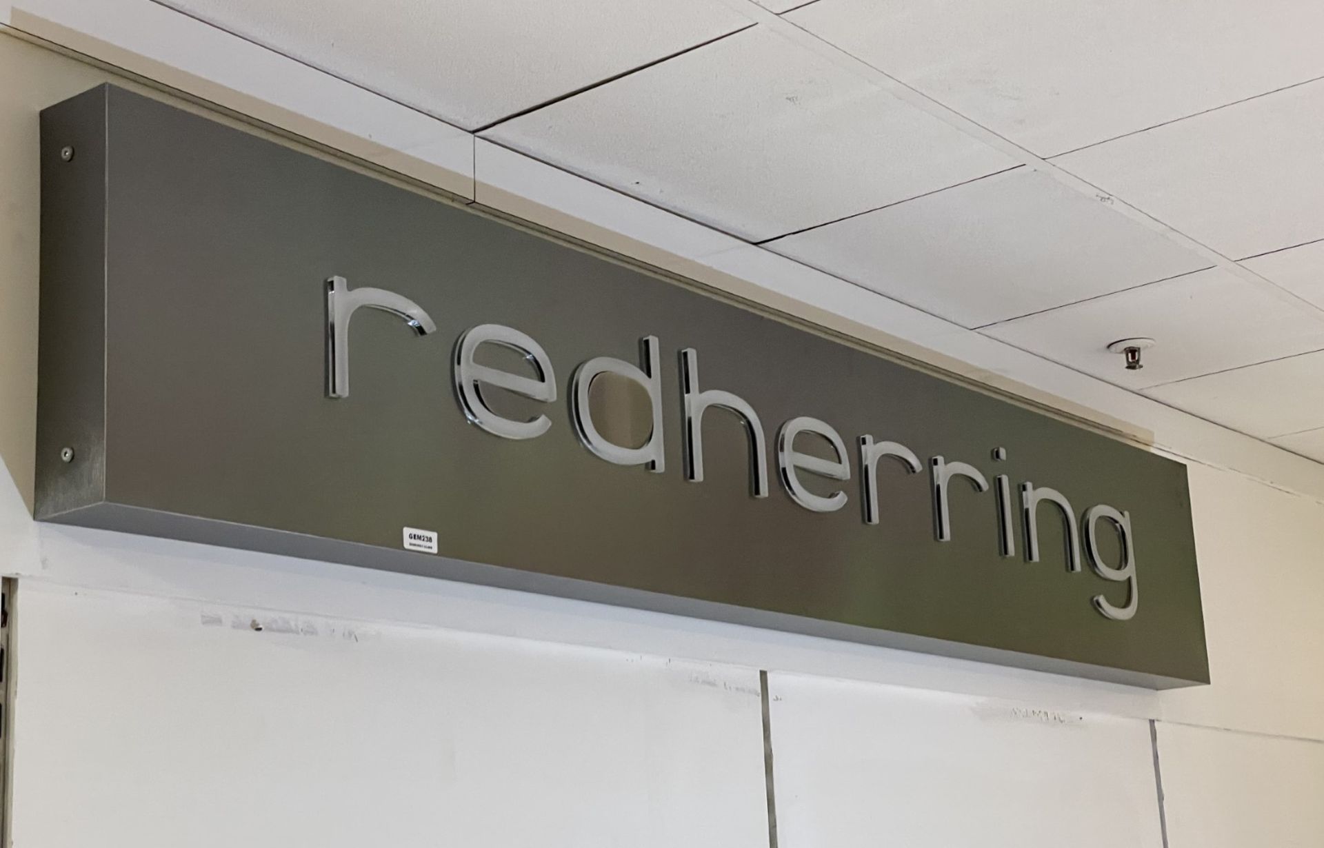 2 x Redherring Illuminated Promotional Signs - Gunmetal With Raised ...