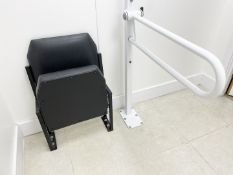 1 x Contents of Disabled Changing Room - Includes Folding Chair, Hand Rail, Mirrors and Door -