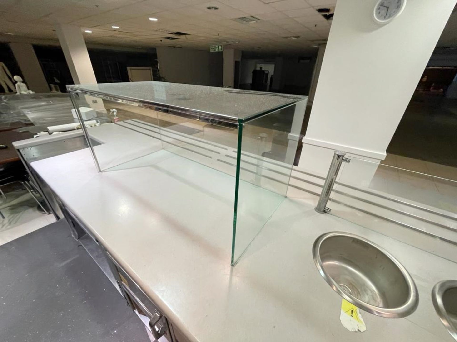 1 x Canteen Servery Counter Featuring Self Server Chiller, Plate Dispensers, Display Cabinet, - Image 9 of 26