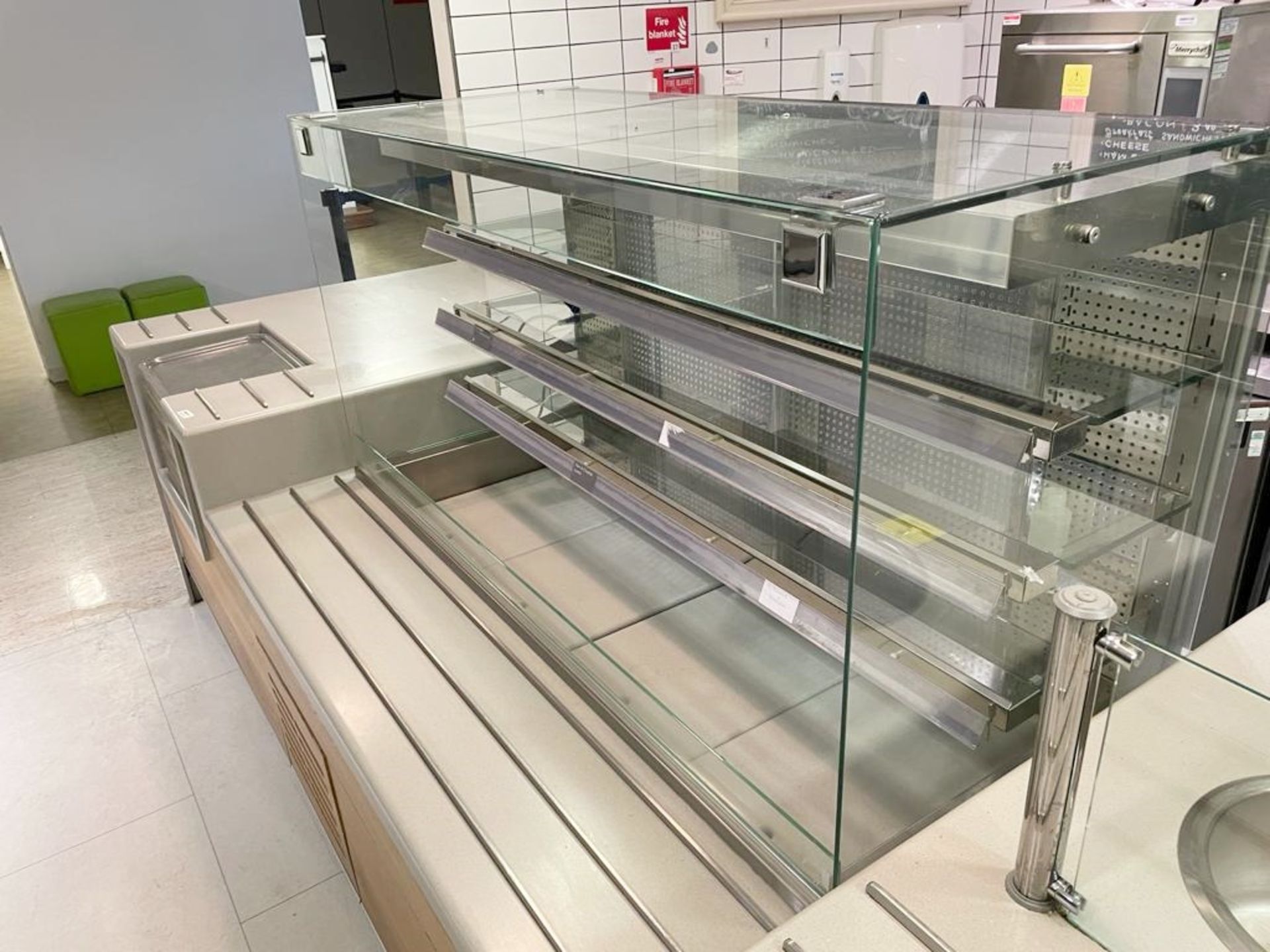 1 x Canteen Servery Counter Featuring Self Server Chiller, Plate Dispensers, Display Cabinet, - Image 20 of 26