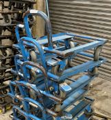 5 x Heavy Duty Steel Dolly Movers on Castors - Colour Blue - CL670 - Ref: GEM287 - Location: