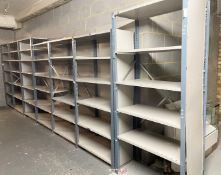 7 x Bays of Metal Warehouse Storage Shelving - H293 x W700 x D52 cms - 100cm Width Per Bay - CL670 -