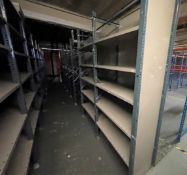 8 x Bays of Metal Warehouse Storage Shelving and Clothes Rails - Includes 2 x Shelving Bays and 6