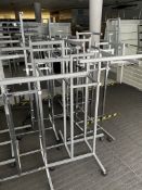 10 x Retail Display Clothes Rails Stands With Four Stepped Arm Rails - CL670 - Ref: GEM264A -