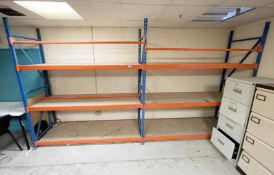 2 x Bays of Warehouse Racking / Shelving - Includes 3 Uprights, 14 x Uprights and 6 Shelving