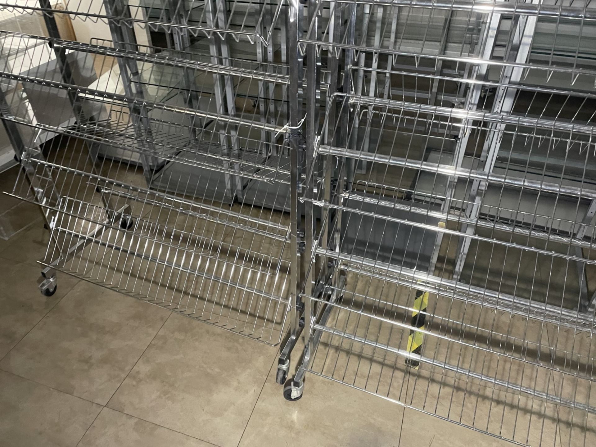 2 x Chrome Mobile Multi-Level Shoe Racks For Retail Outlets - CL670 - Ref: GEM262 - Location: - Image 10 of 11