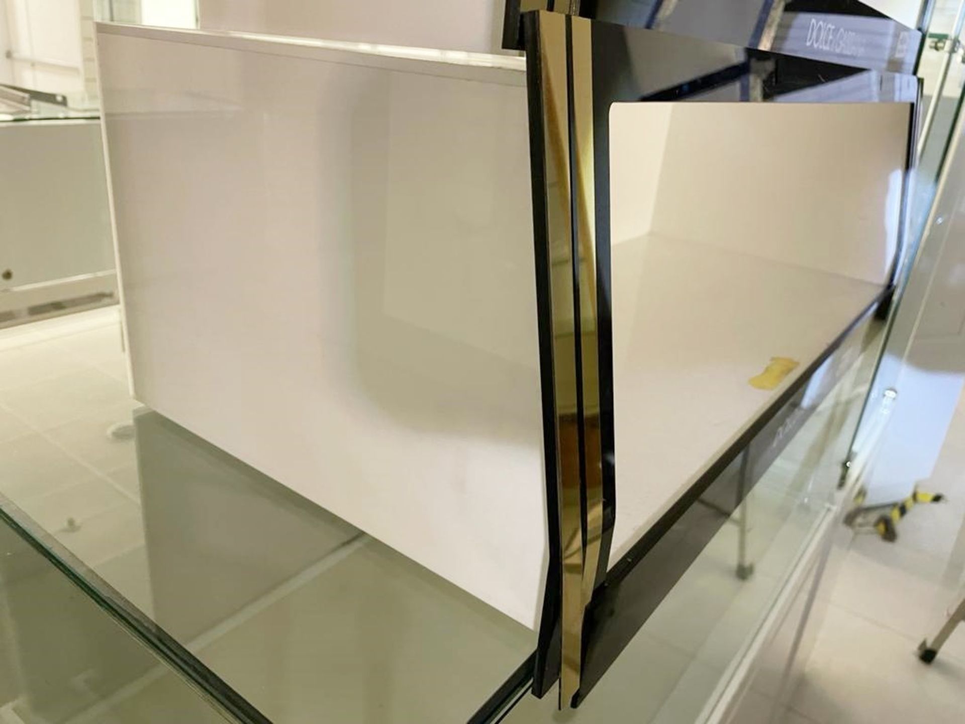 2 x Dolce & Gabbana Display Cases With Black Perspex Fascias - Size H24 x W77 x D30 cms - CL670 - - Image 6 of 10