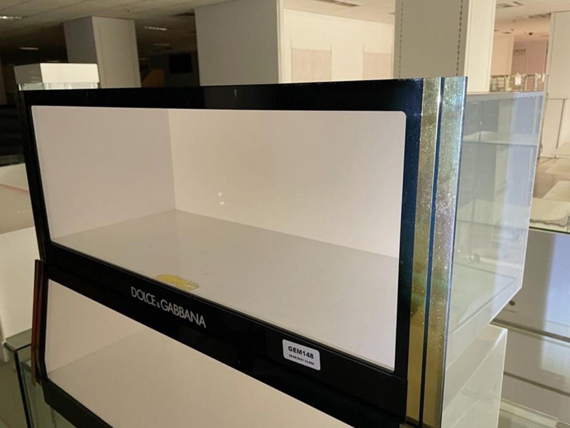 2 x Dolce & Gabbana Display Cases With Black Perspex Fascias - Size H24 x W77 x D30 cms - CL670 - - Image 3 of 10