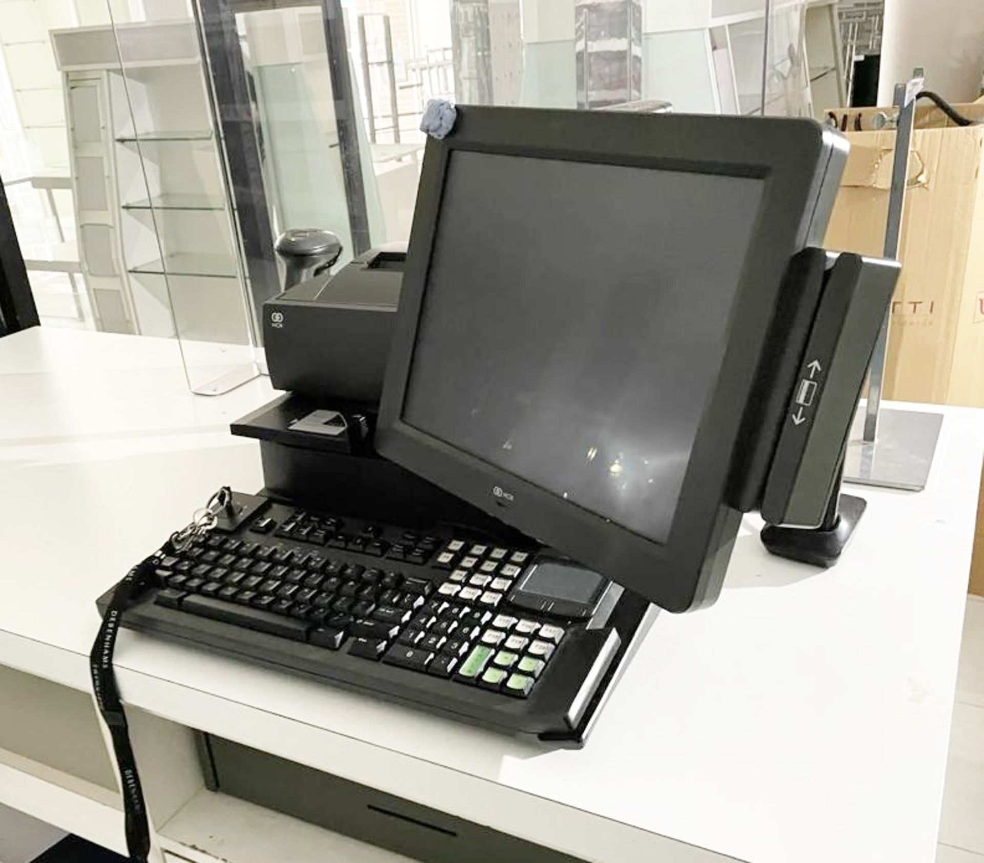 1 x Epos Point of Sale Unit With NCR Epos System, Magnet Security Tag Remover and Perspex Covid - Image 15 of 20