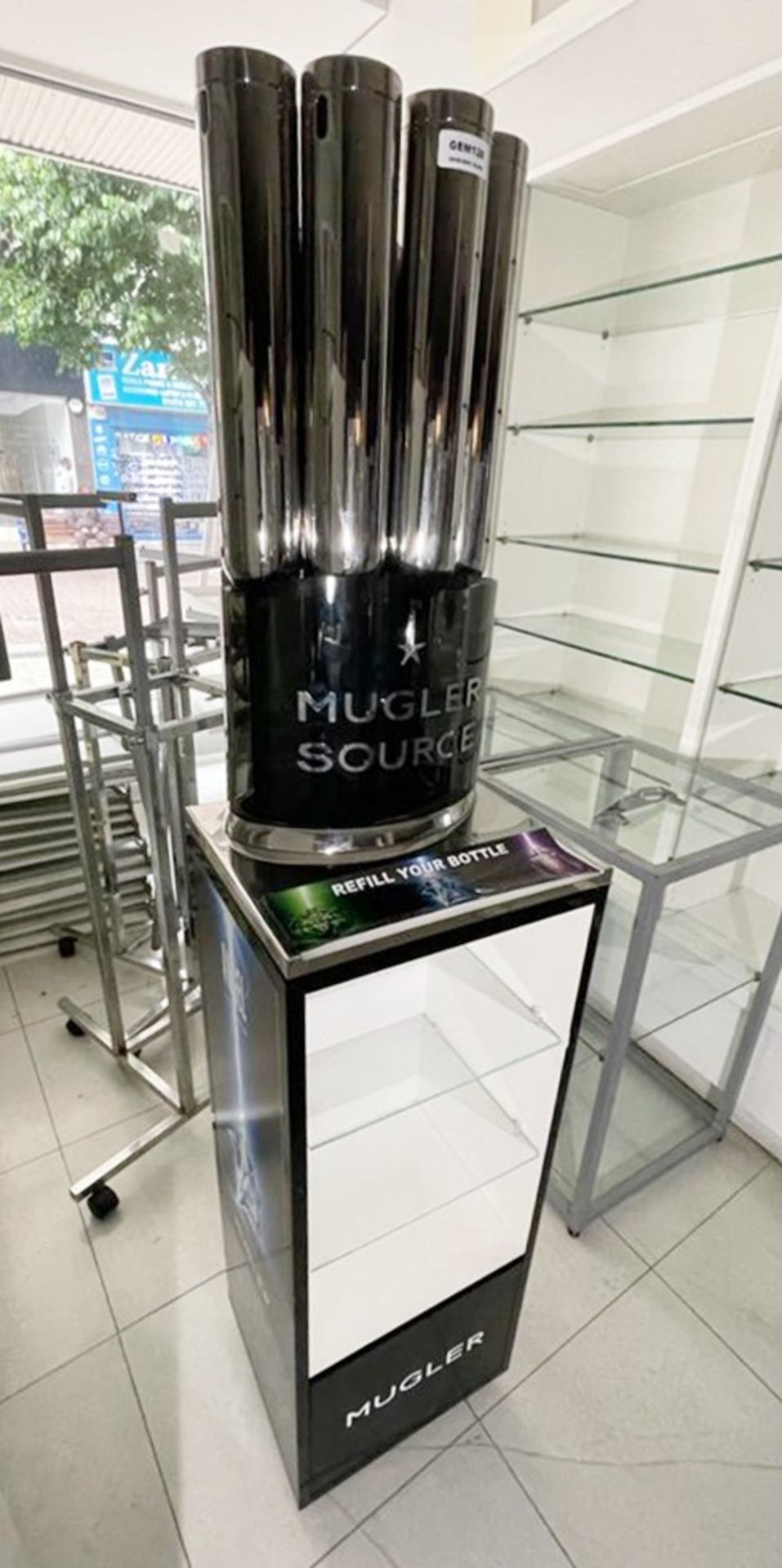 1 x Mugler Source Perfume Refill Station With Display Cabinet - Size H169 x W38 x D33 cms - - Image 9 of 10