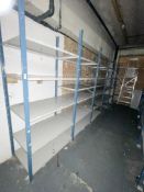 5 x Bays of Metal Warehouse Storage Shelving - 100cm Width Per Bay - CL670 - Ref: GEM305 -