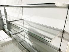 Approx 100 x Glass Wall Display Shelves With Slat Wall Mounting Brackets - CL670 - Ref: GEM271 -