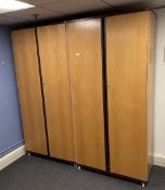 4 x Large Office Storage Cabinets With Shelves - Manufactured by Project - Oak Finish - CL670 - Ref: