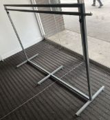 3 x Long Height Adjustable Clothes Rail Stands in Silver - CL670 - Ref: GEM265 - Location: