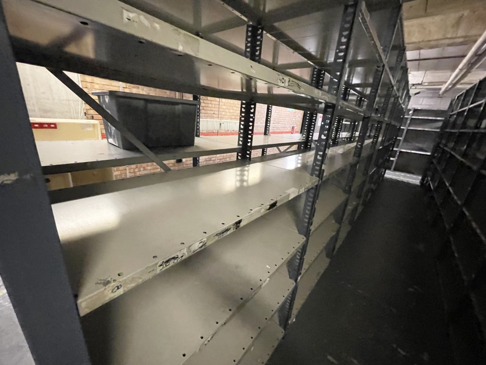 14 x Bays of Metal Warehouse Storage Shelving - H293 x W100 x D52 cms - 100cm Width Per Bay - - Image 3 of 4