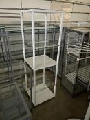 10 x Upright Shelf Units With Metal Frame and Glass Shelves - Size H170 x W50 x D50 cms- CL670 -