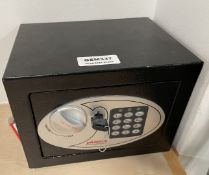 Assorted Collection to Include 1 x Phoenix Safe With Key, 1 x HP Computer and 1 x Flatscreen Monitor