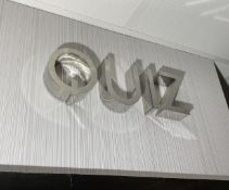 1 x Retail Wall Signage - QUIZ - Four Individual Letters With Metal Mirrored Finish - Size of Each