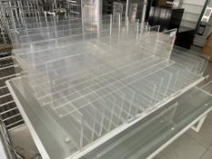 36 x Clear Acrylic Signage Insert Holders on Bases - Size 80 x 20 cms - CL670 - Ref: GEM132 -