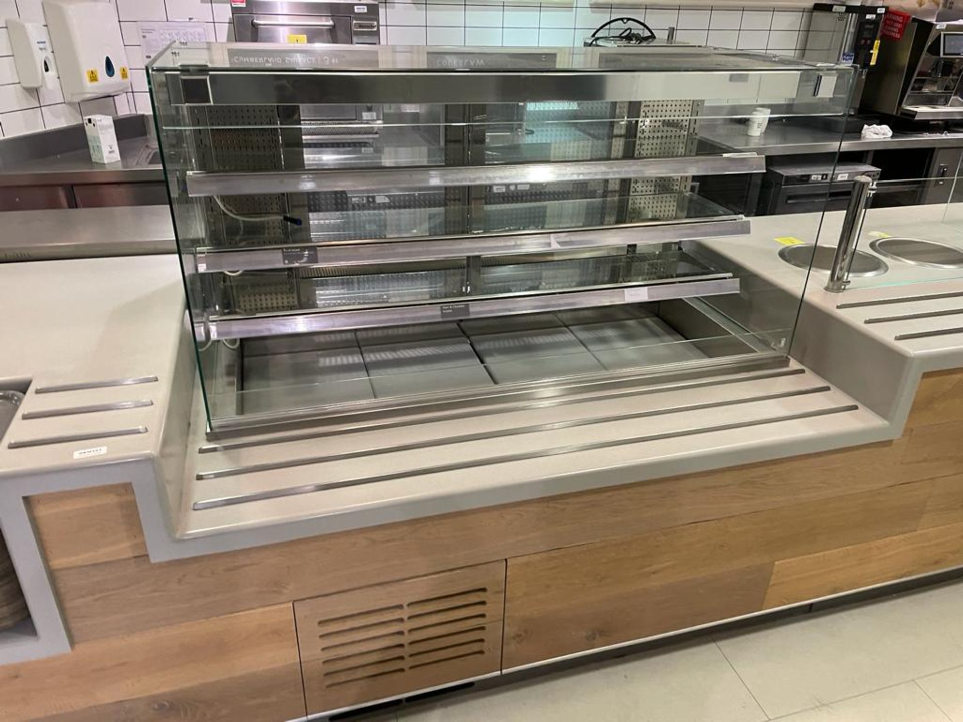 1 x Canteen Servery Counter Featuring Self Server Chiller, Plate Dispensers, Display Cabinet, - Image 4 of 26