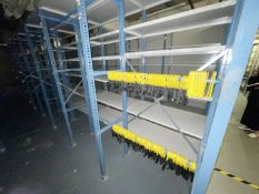 16 x Bays of Metal Warehouse Storage Shelving and Clothes Rails - Includes 8 x Shelving Bays and 8 x