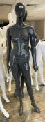 4 x Full Size Female Mannequins on Stands With Gloss Finish - Includes 2 x Brown and 2 x White -