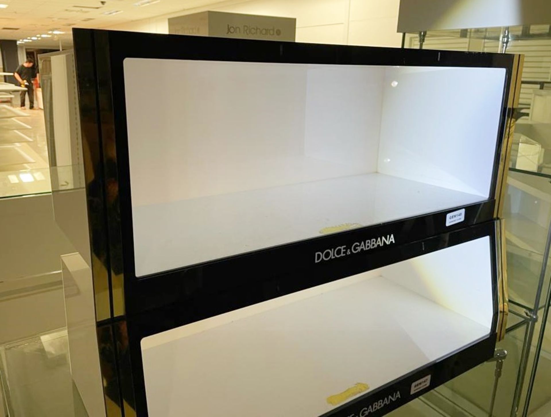 2 x Dolce & Gabbana Display Cases With Black Perspex Fascias - Size H24 x W77 x D30 cms - CL670 - - Image 2 of 10