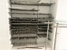 Huge Job Lot - Approximately 450 x Slat Wall Clothes Rail Fittings With Two Sections of Slat