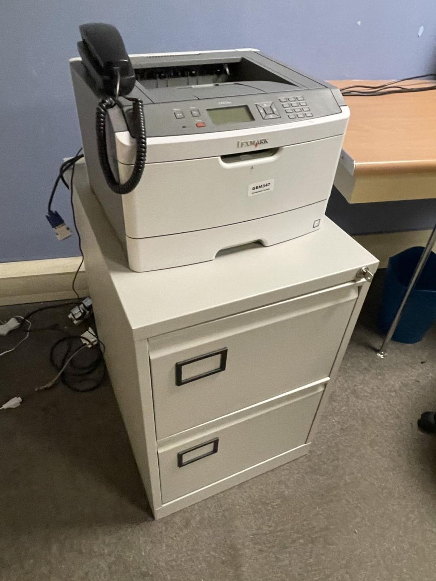 Assorted Collection to Include Lexmark Printer, Desktop PC With Monitor, Filing Cabinet, Desk and - Image 3 of 13