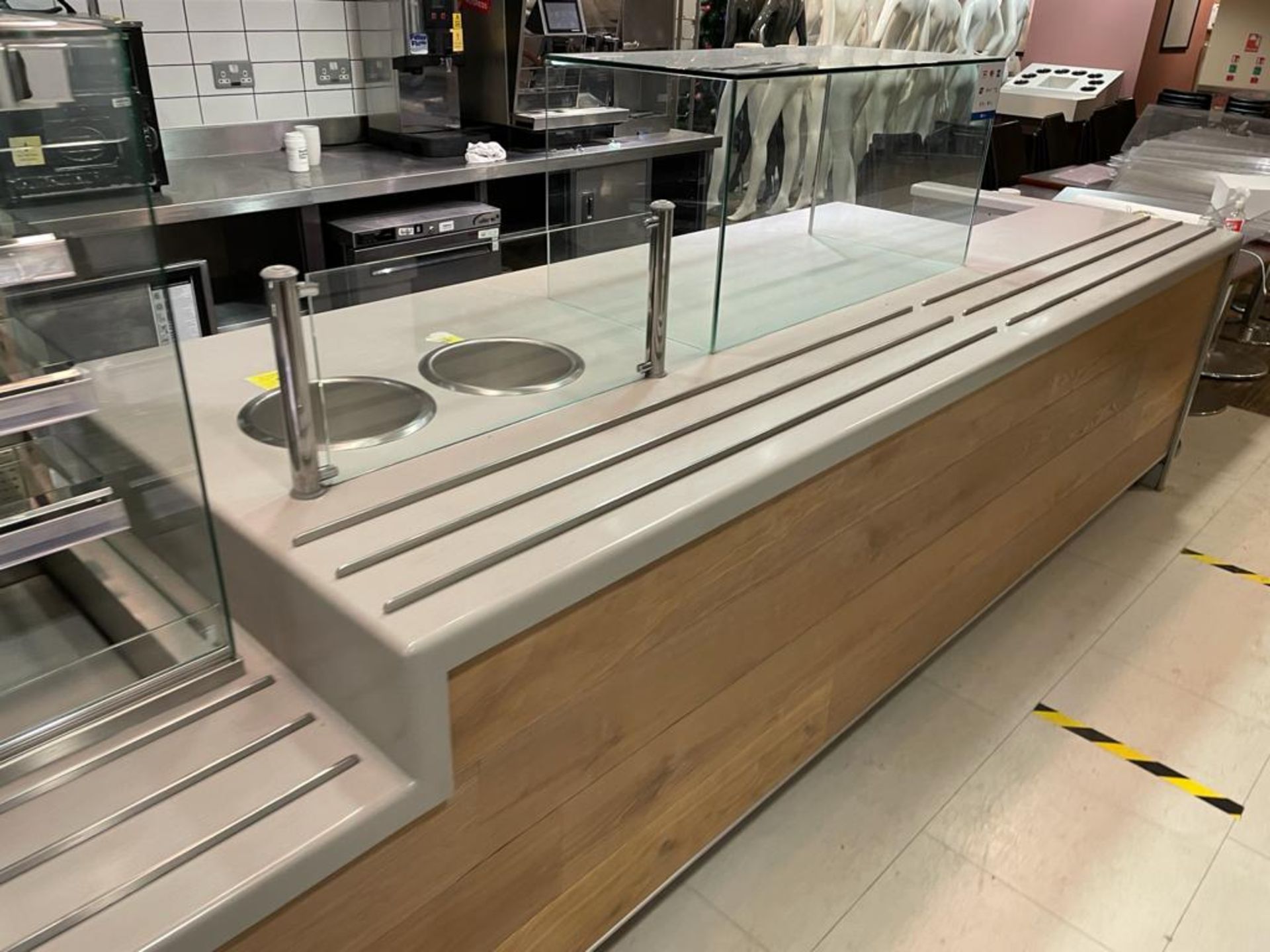 1 x Canteen Servery Counter Featuring Self Server Chiller, Plate Dispensers, Display Cabinet, - Image 21 of 26