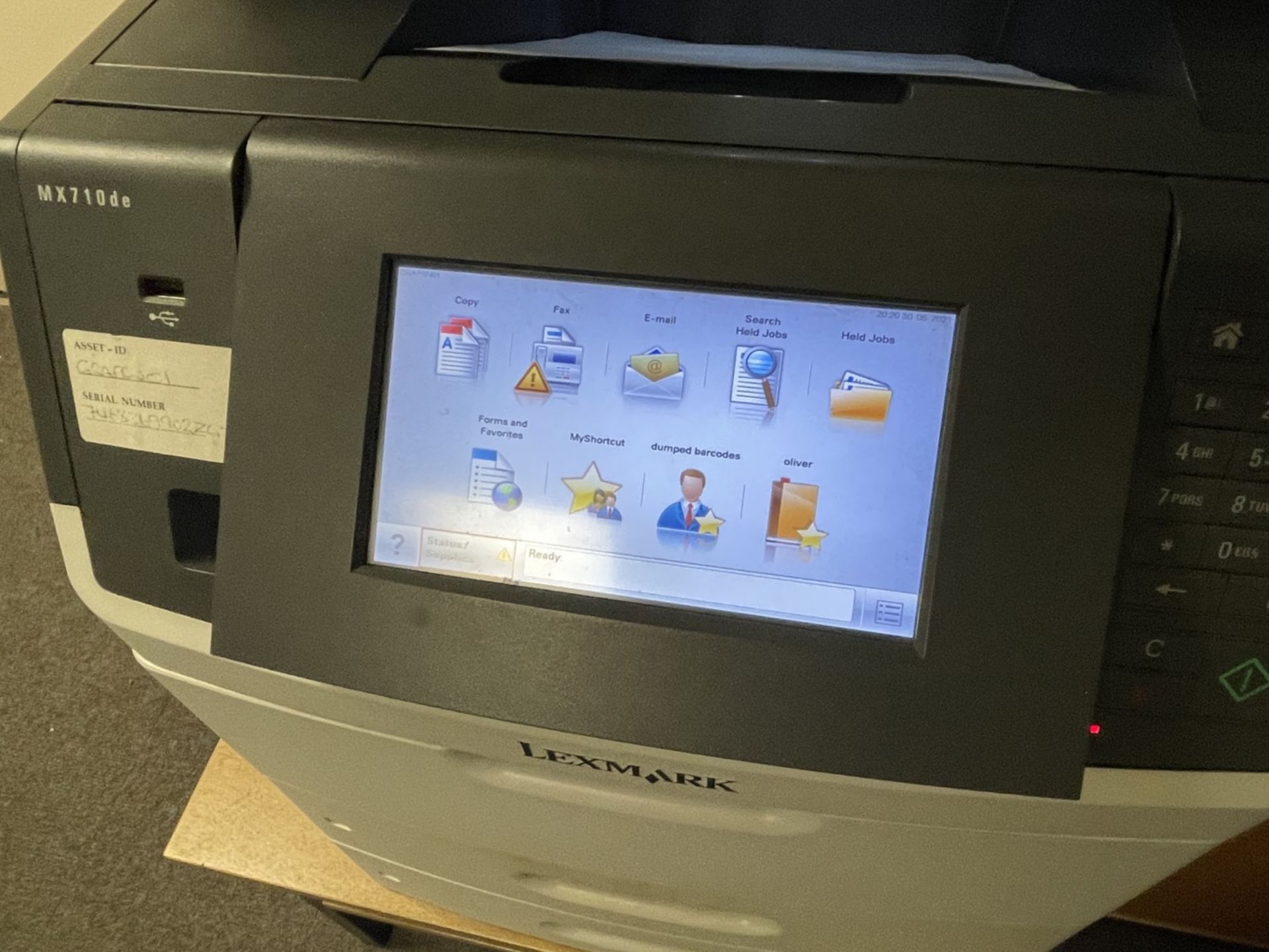 1 x Lexmark MX710de A4 Mono Multifunction Laser Printer With Copier - CL670 - Ref: GEM346 - - Image 6 of 8
