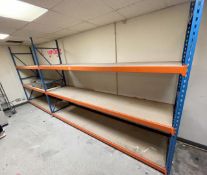 2 x Bays of Warehouse Racking / Shelving - Includes 3 Uprights, 12 x Uprights and 6 Shelving