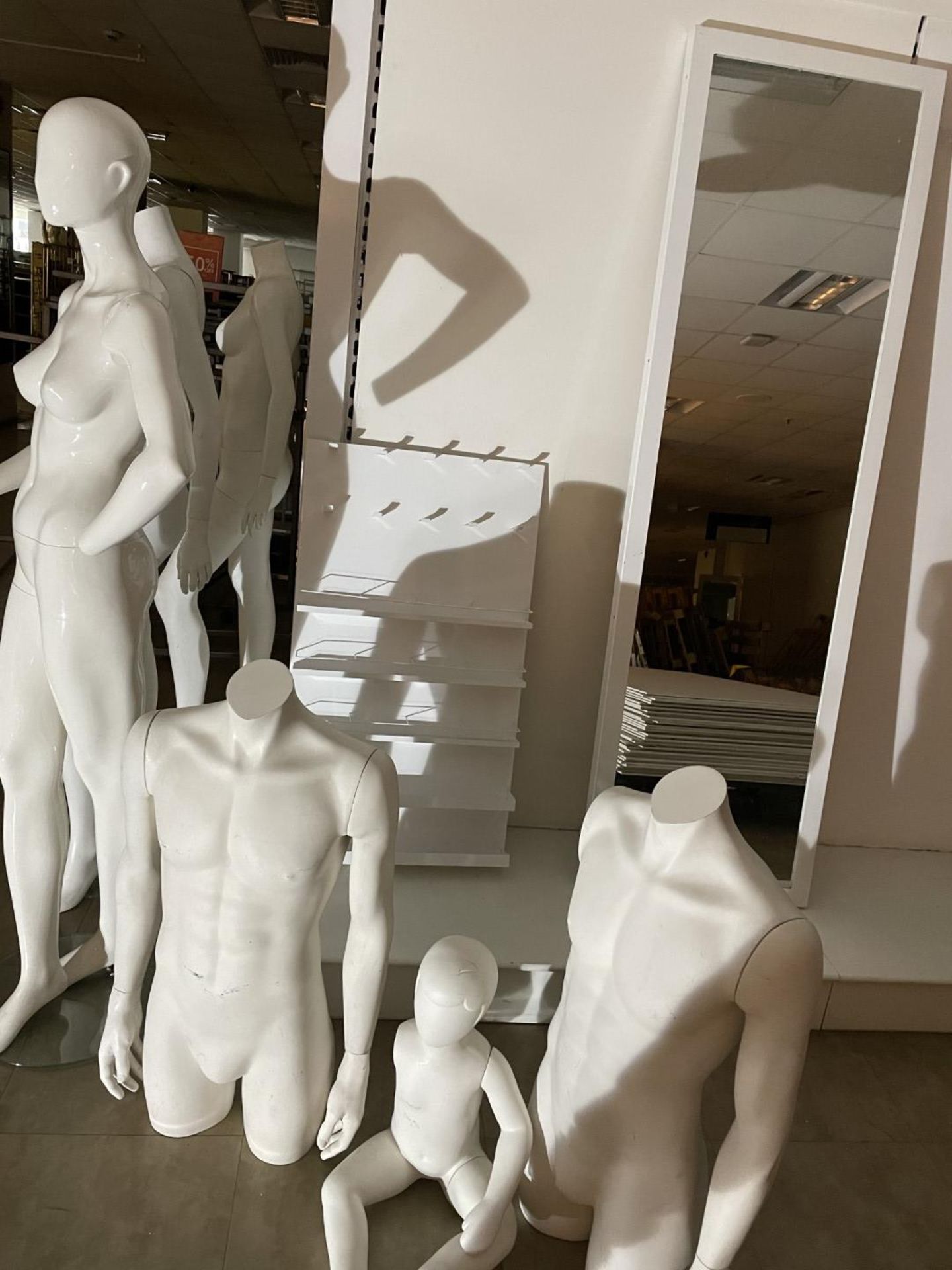 6 x Assorted Mannequins Plus Four 1 x Wall Mirror and 1 x Wall Display - Includes Complete and - Image 7 of 7