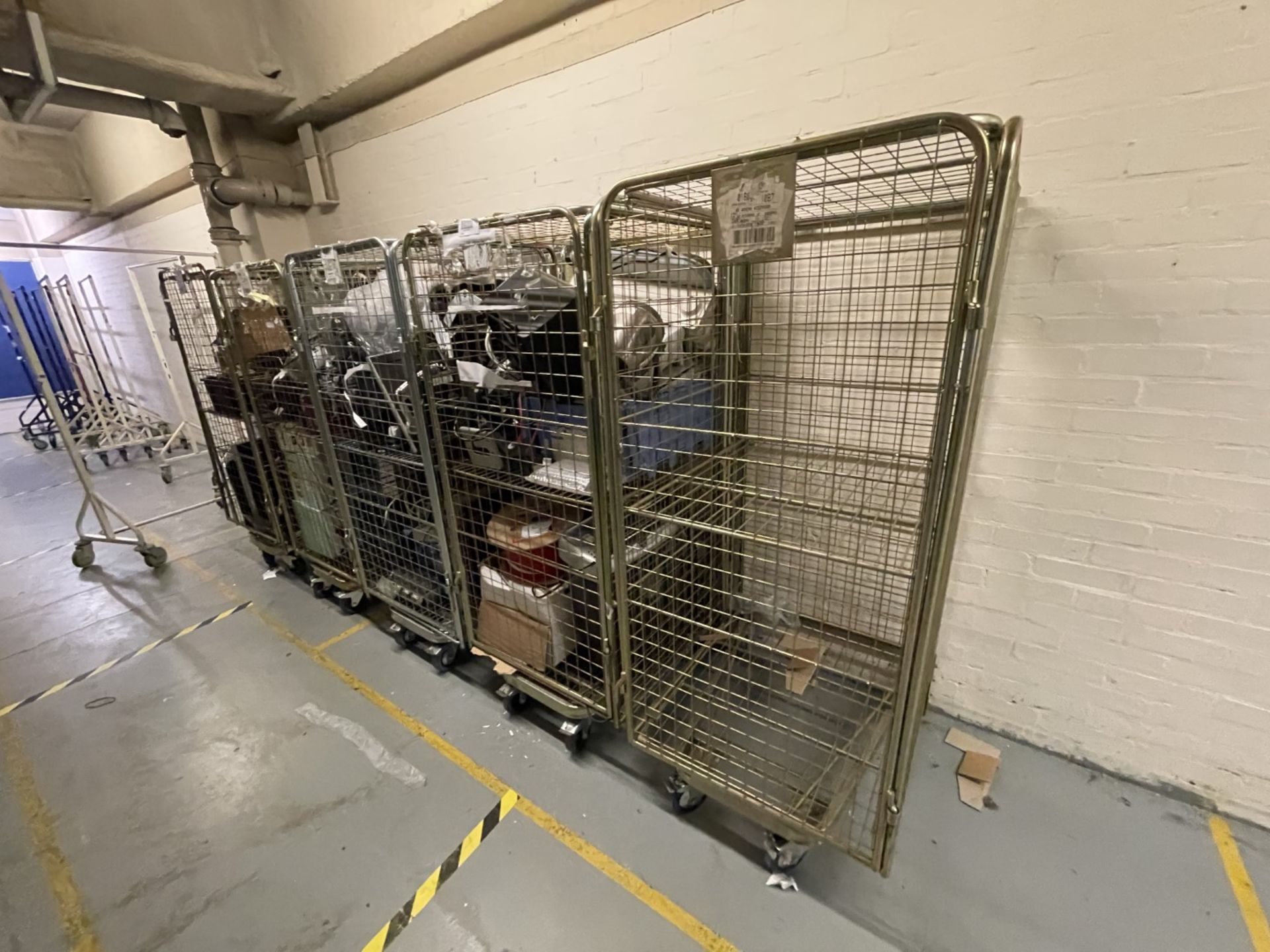 5 x Warehouse Roller Cages With Contents - Contents Include Various Electricals, Office Equipment, - Image 3 of 11