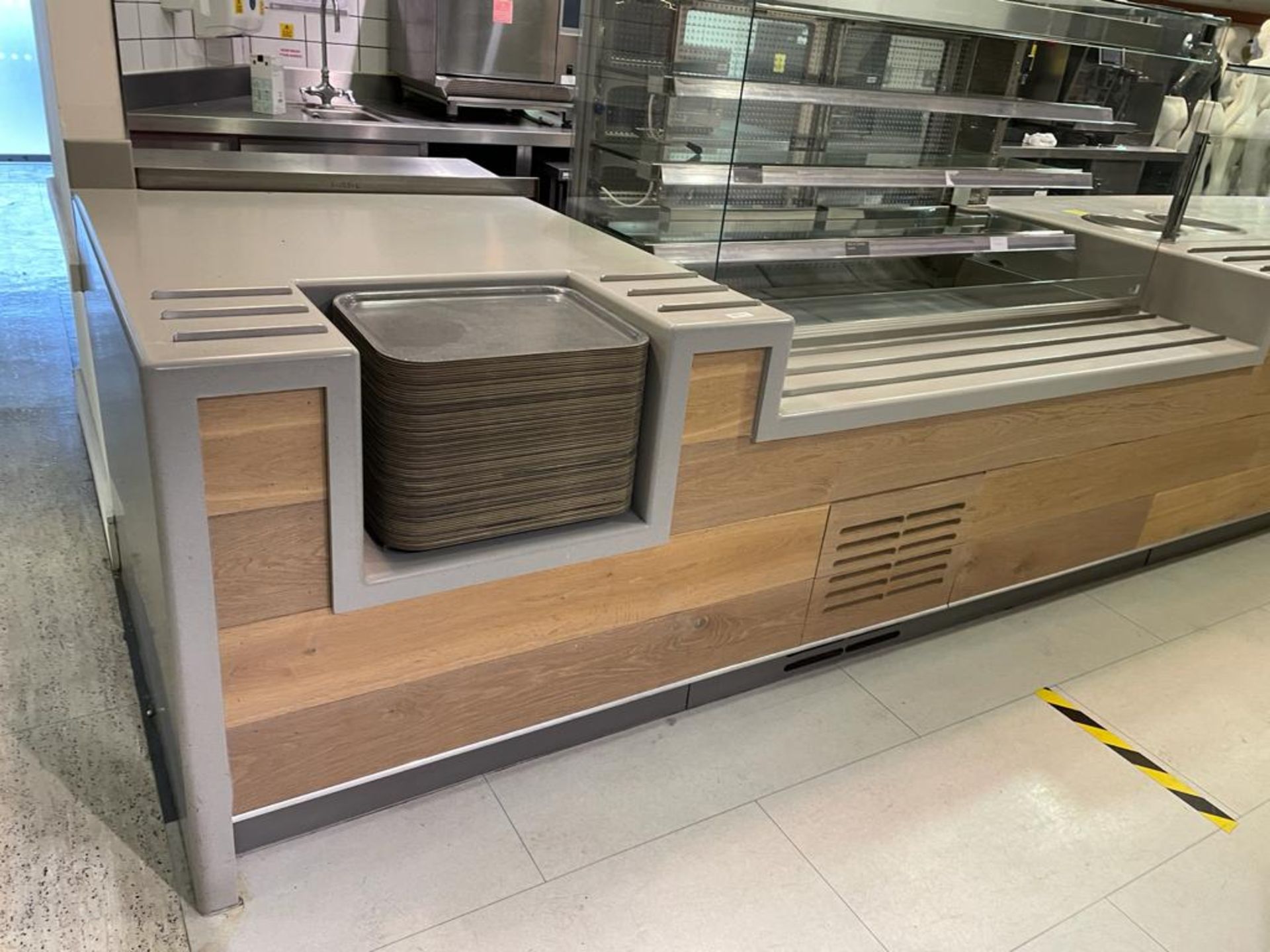 1 x Canteen Servery Counter Featuring Self Server Chiller, Plate Dispensers, Display Cabinet, - Image 22 of 26