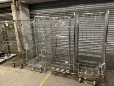 4 x Warehouse Roller Storage Cages - CL670 - Ref: GEM284 - Location: Gravesend, DA11