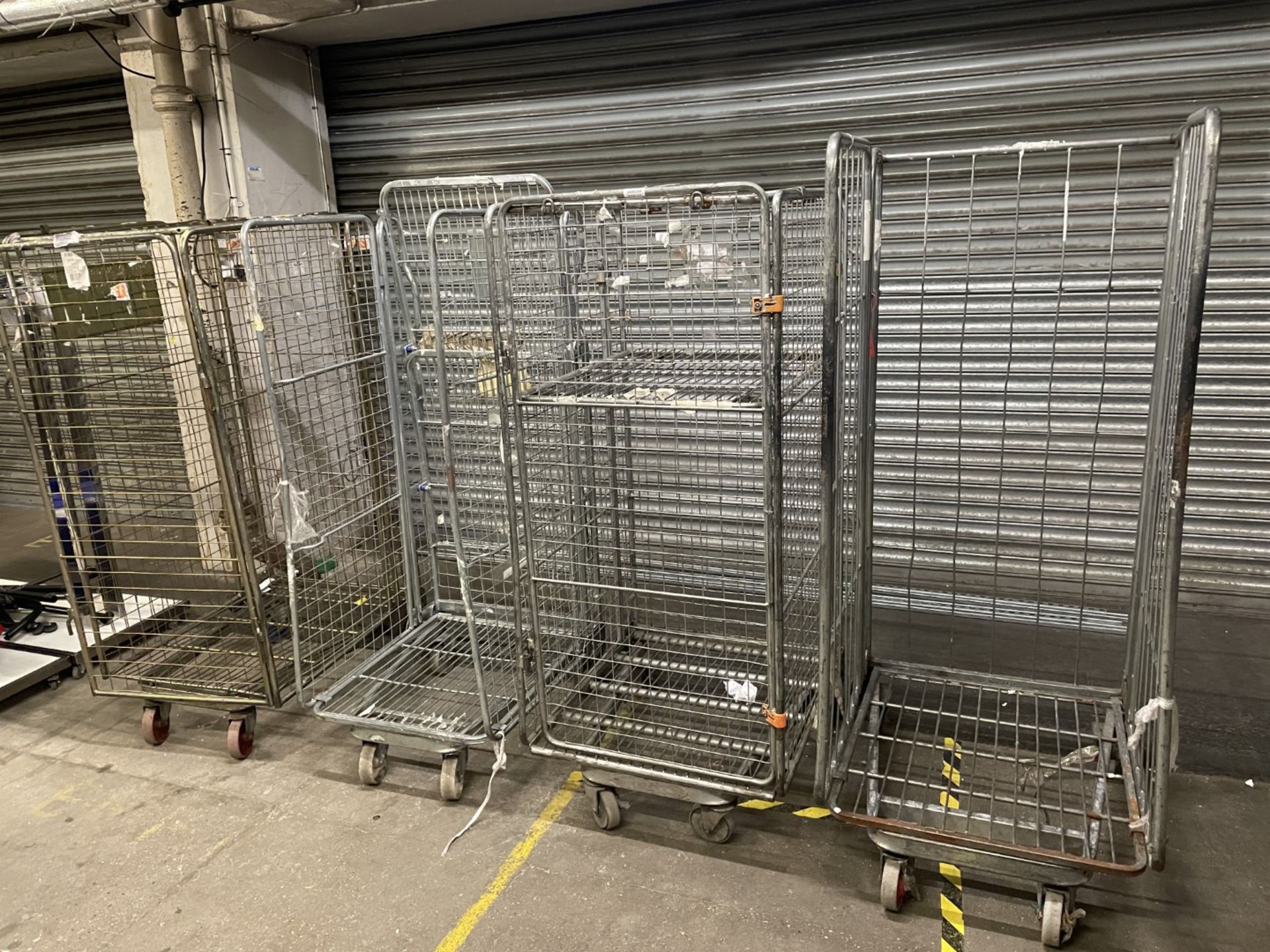 4 x Warehouse Roller Storage Cages - CL670 - Ref: GEM284 - Location: Gravesend, DA11