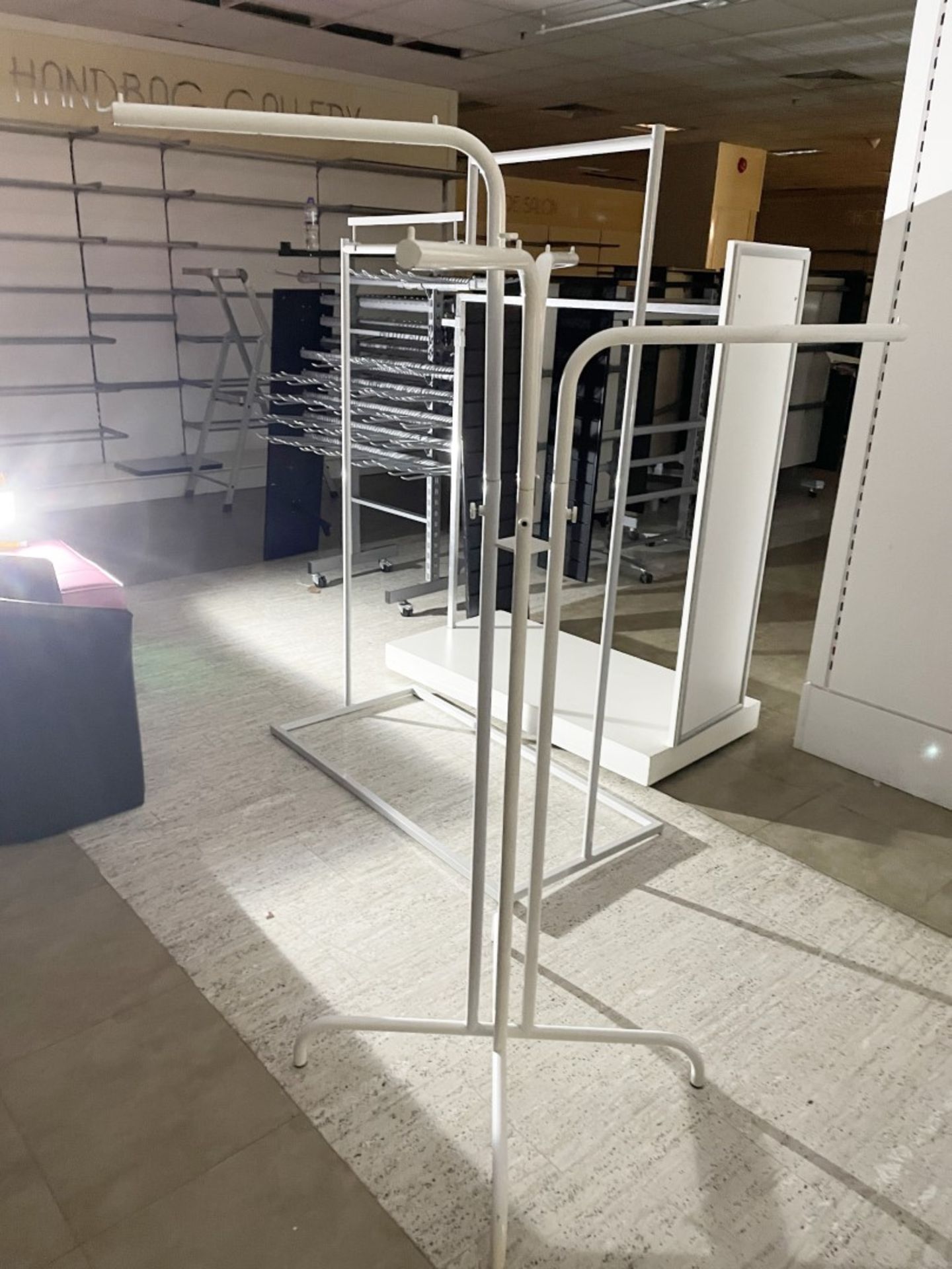 Assorted Collection of 5 x Retail Clothes Rail Stands Including 3 x White Four Arm Rails and 2 x - Image 8 of 10