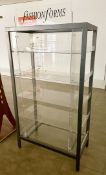 1 x Fashion Forms Display Shelf Unit With One Piece Metal Frame and Acrylic Shelves -Size H154 x W87