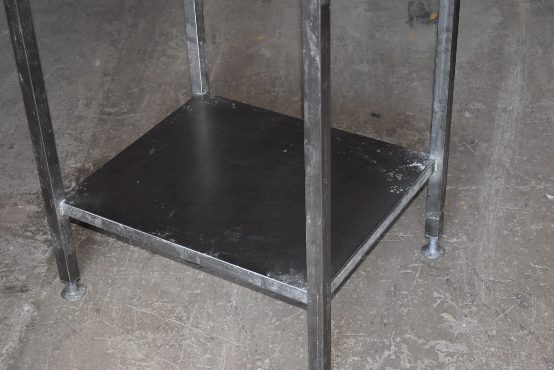 1 x Stainless Steel Prep Table With Upstand and Undershelf - Dimensions: H90 x W65 x D66 cms - - Image 3 of 4