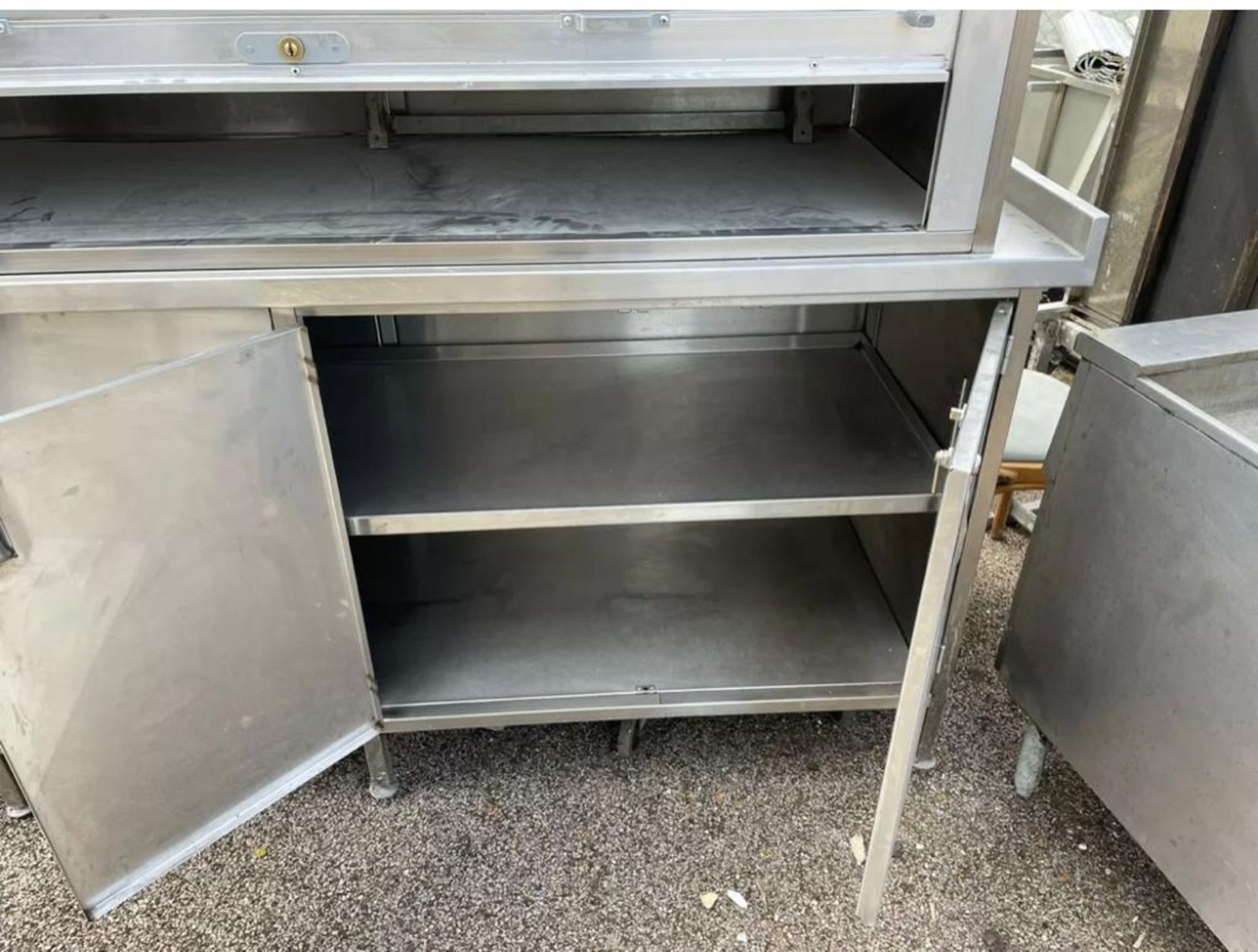 1 x Stainless Steel Prep Bench With Under Cabinet With Upstand - CL667 - Location: Brighton, Sussex, - Image 3 of 3