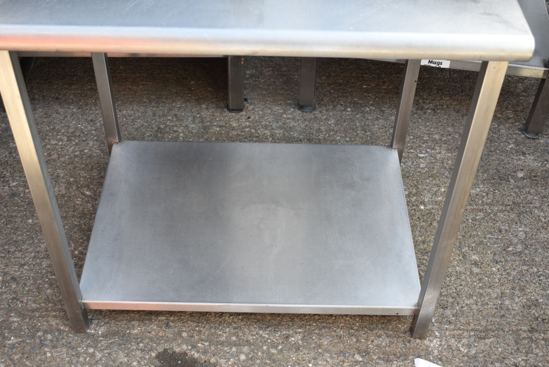 1 x Stainless Steel Prep Table With Undershelf - Dimensions: H77 x W80 x D60 cms - Recently - Image 2 of 5