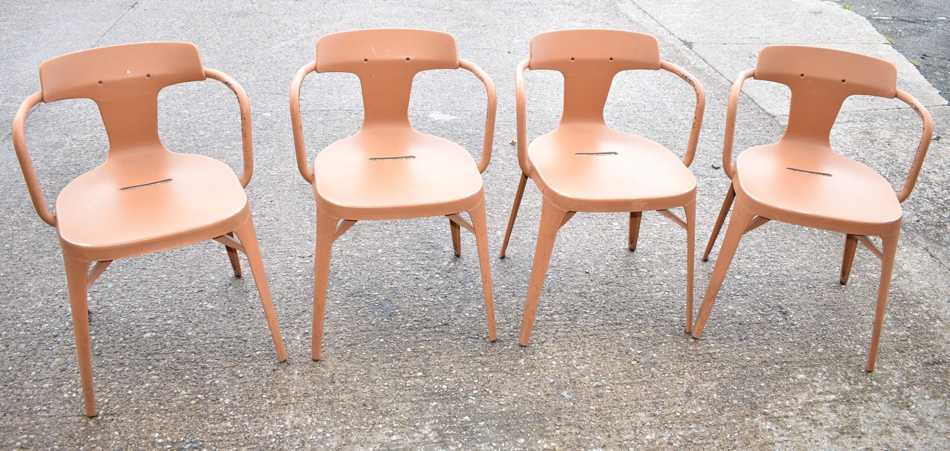 4 x Tolix Outdoor Bistro Stacking Armchairs Designed By Patrick Norguet - RRP £1,548 - Image 15 of 16