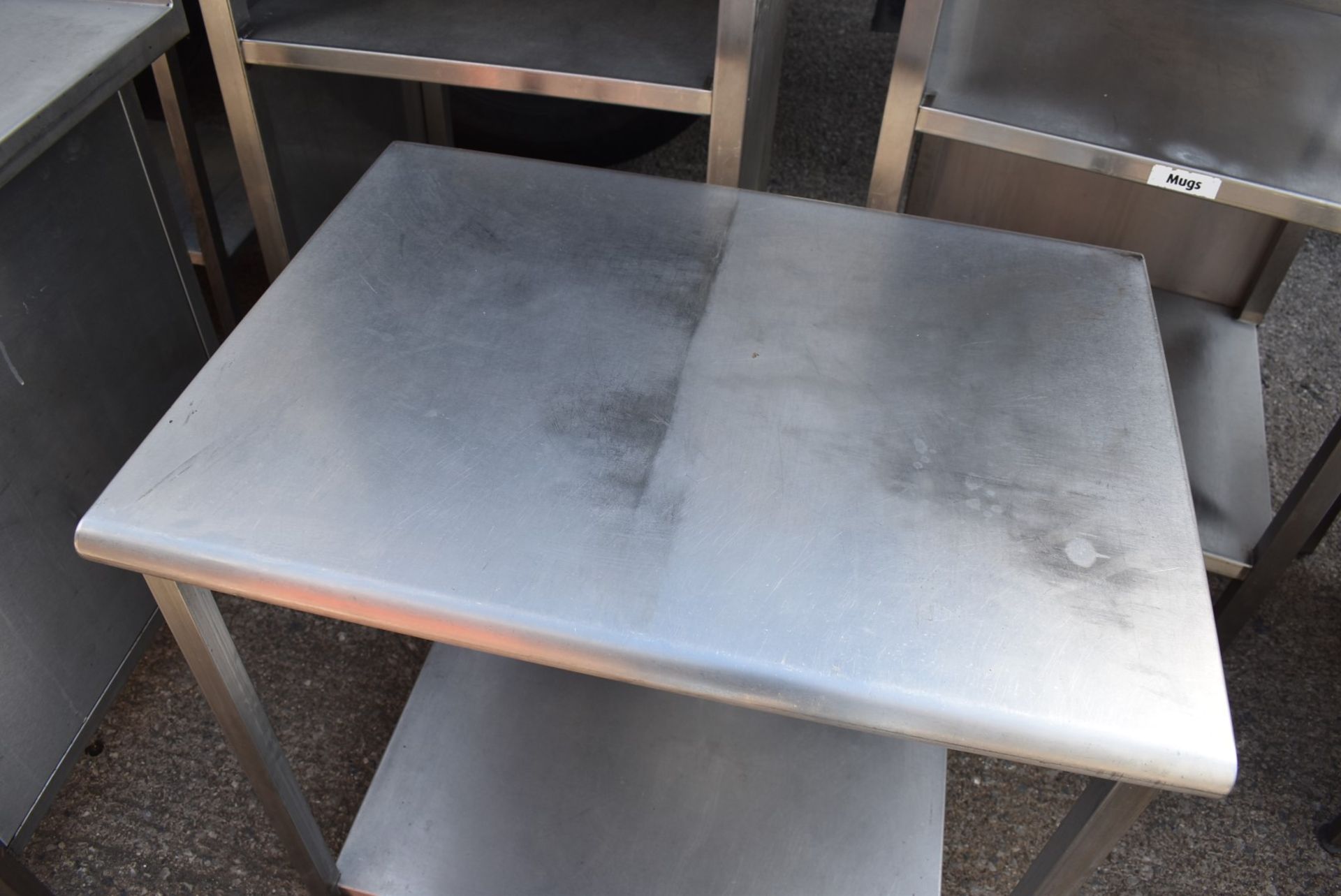 1 x Stainless Steel Prep Table With Undershelf - Dimensions: H77 x W80 x D60 cms - Recently - Image 3 of 5