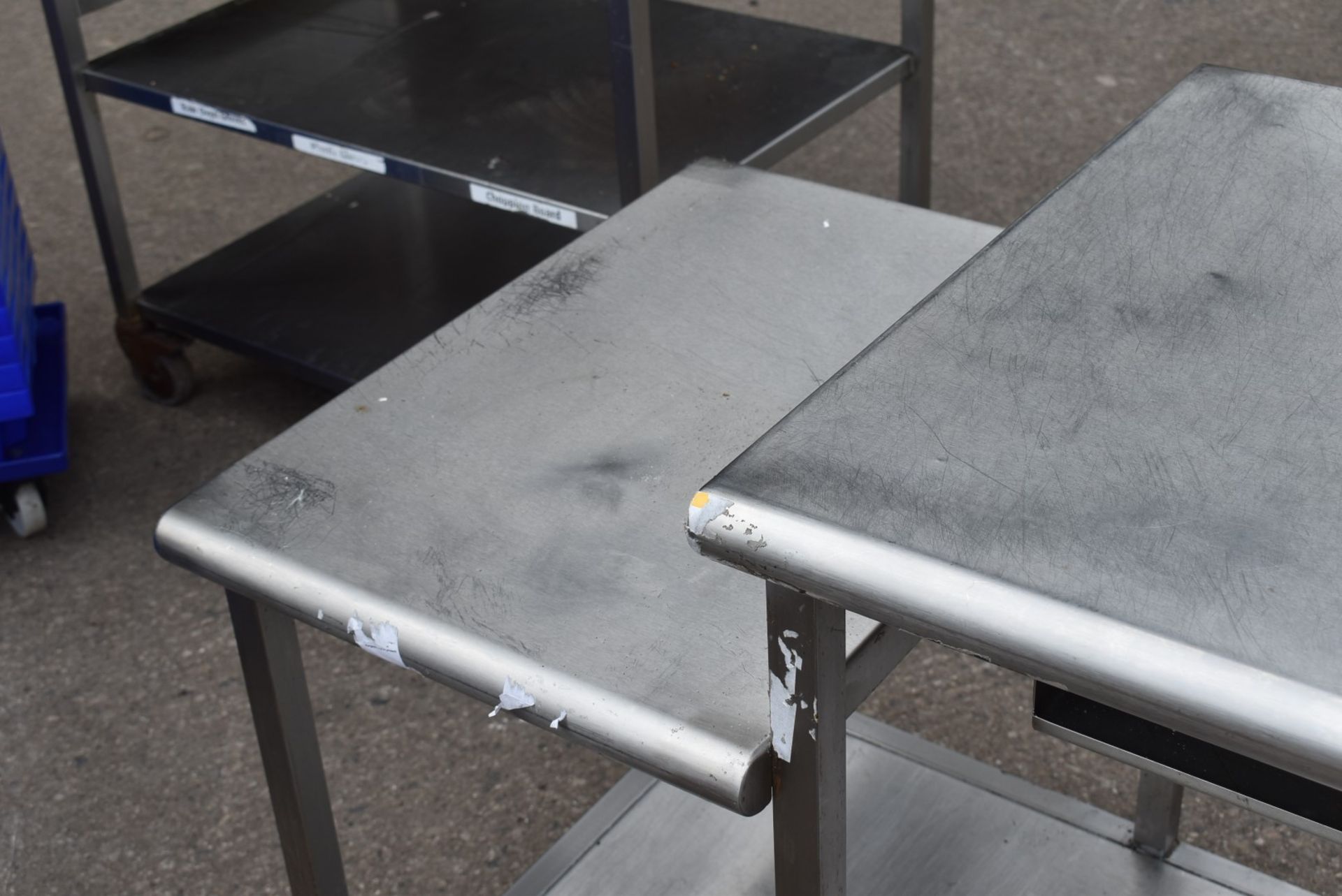 1 x Stainless Steel Prep Table on Castors Featuring Undershelf, Multi-Level Surface and Storage - Image 4 of 4