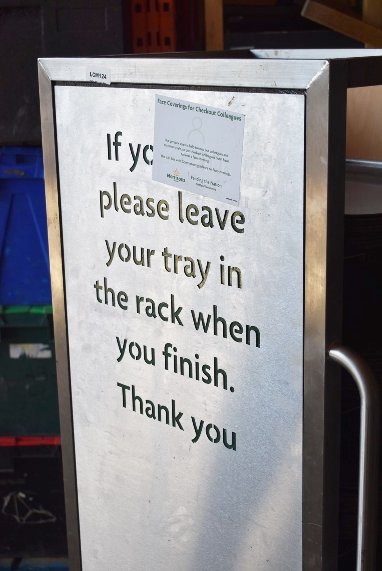 1 x Cafeteria Canteen Tray Stands With Approximately 80 x Food Trays  - Recently Removed From - Image 2 of 12