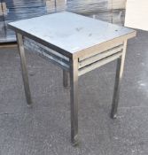 1 x Stainless Steel Bakers Prep Table With Drawers - Dimensions: H86 x W63 x D86 cms - Recently