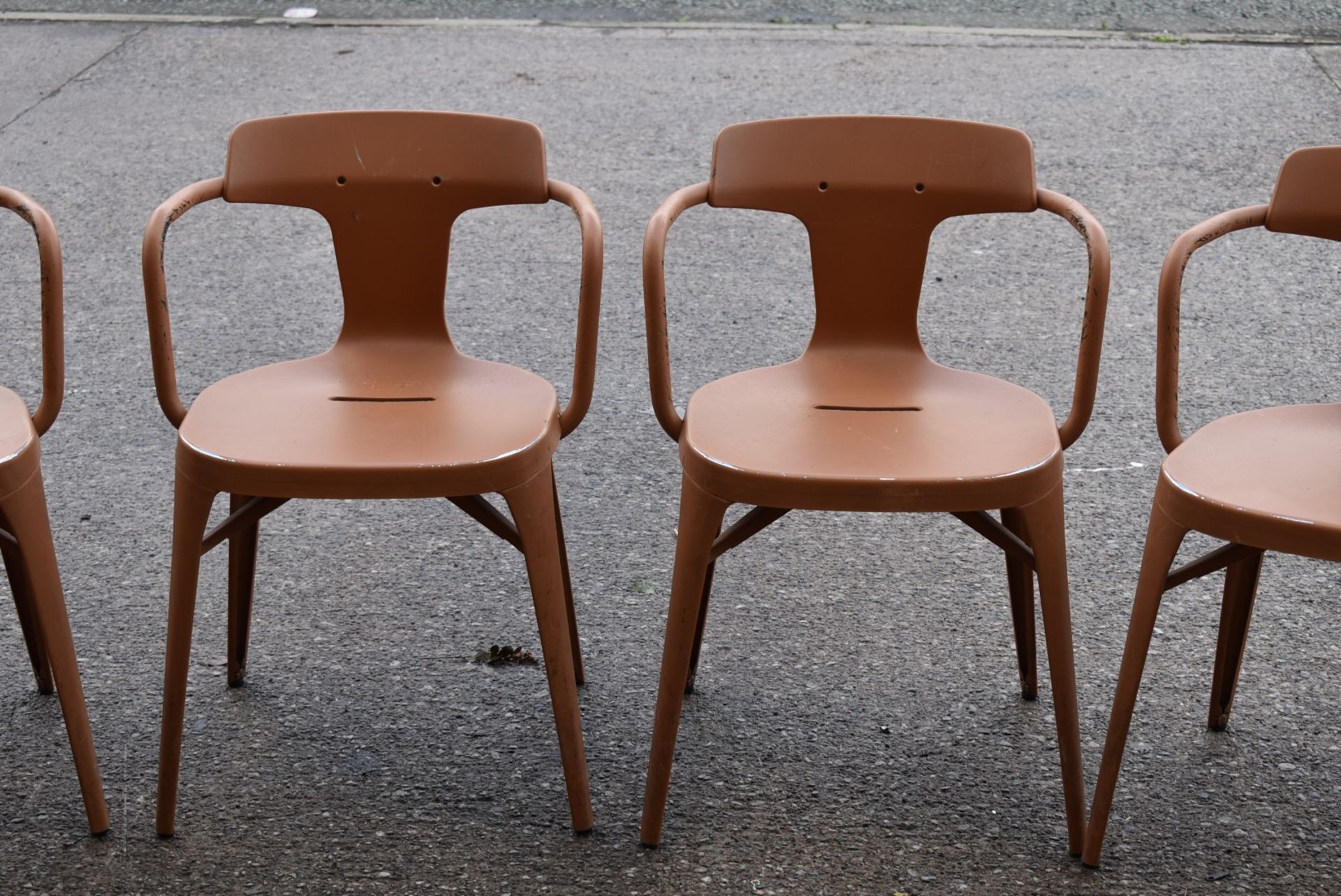 4 x Tolix Outdoor Bistro Stacking Armchairs Designed By Patrick Norguet - RRP £1,548 - Image 6 of 16